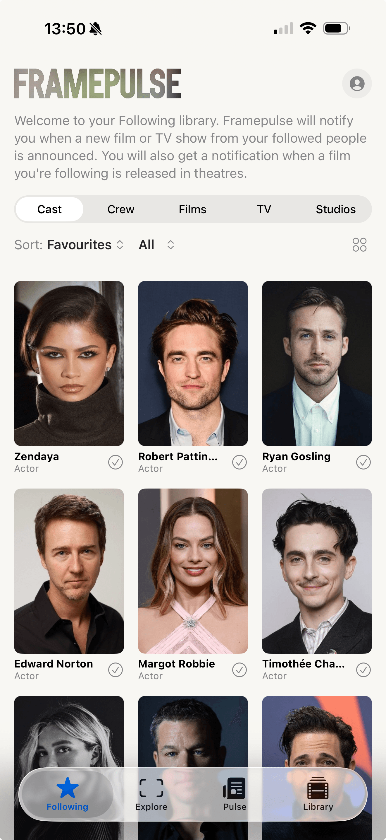 Framepulse app screenshot